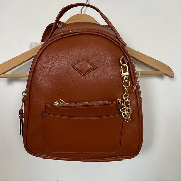 NWT Time And Tru Ruby Backpack Color Cognac With Small Coin Bag - Picture 8 of 10